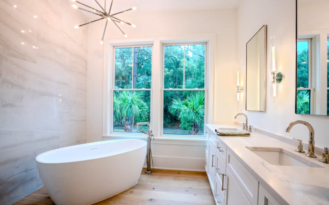 Kiawah Island, Belted Kingfisher, marble, soaking tub, master bath