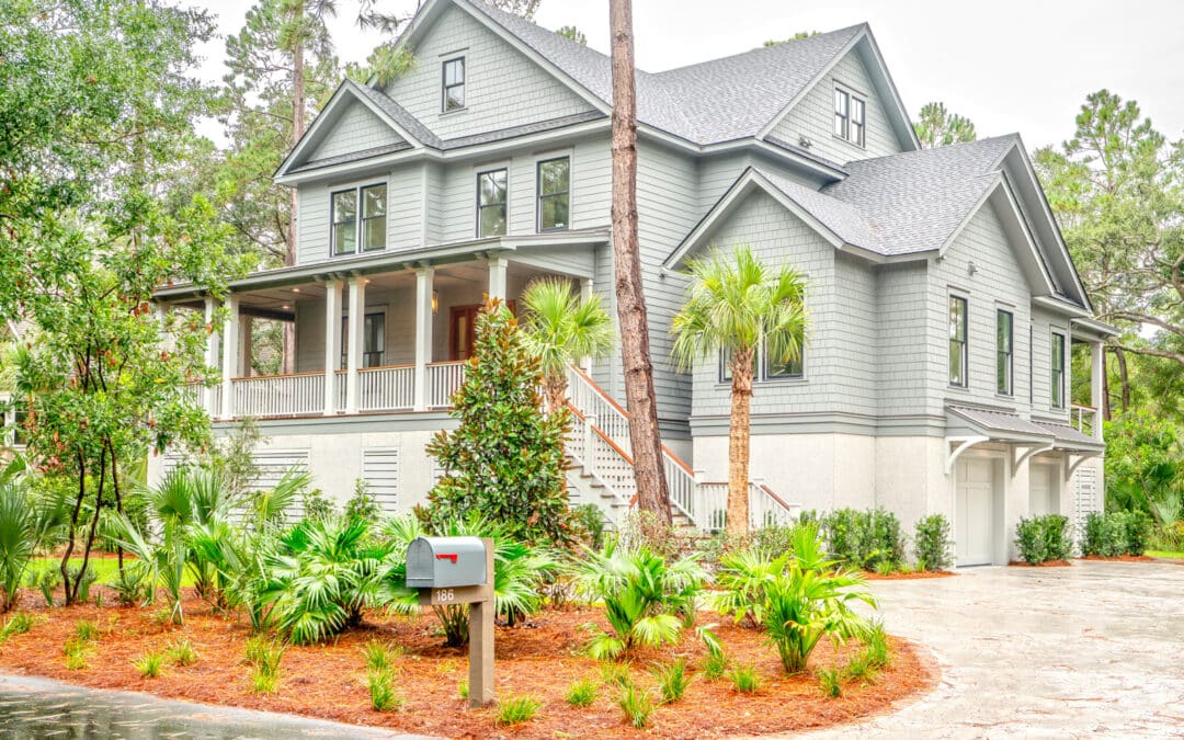 Kiawah Island, elevated home, tabby, porches