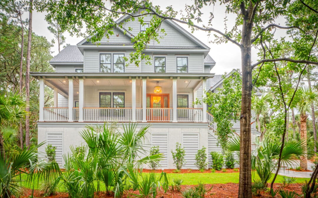 Kiawah Island, elevated home, tabby, porches