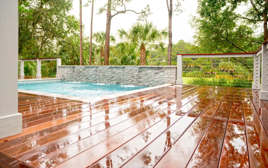 Kiawah Island, pool, waterfall, hardscaping, decking